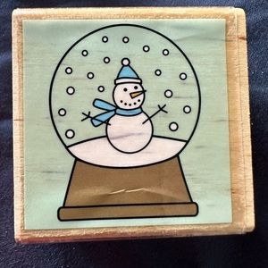 Hampton Art Stamps Snow-globe.  Never used